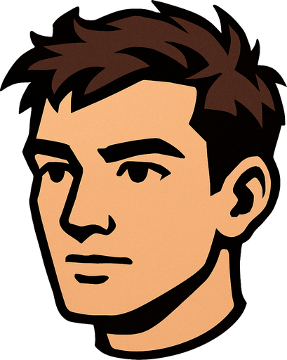 A young man's head.
In-Game asset.  2d.  High contrast.  No shadows