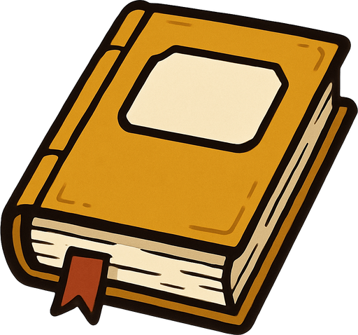 kitap.
In-Game asset.  2d.  High contrast.  No shadows