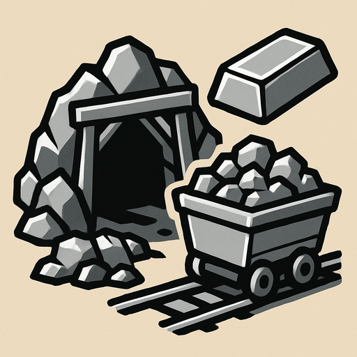 Silver madeni.
In-Game asset.  2d.  High contrast.  No shadows