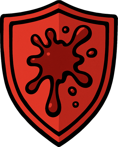 blood shield.
In-Game asset.  2d.  High contrast.  No shadows