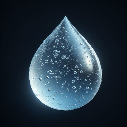 a round water drop.
Single Game Texture.  In-Game asset.  2d.  High contrast.  No shadows