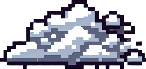 pixel art clouds.
Single Game Texture. In-Game asset. 2d. Blank background. High contrast. No shadows.