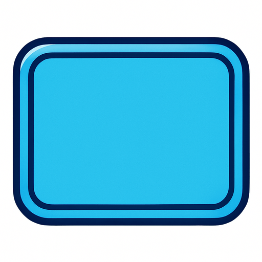 A sign with oval corners. Light blue.
In-Game asset.  2d.  High contrast.  No shadows