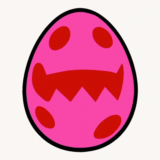 Digi huevo con el patron clasico de Punimon.
In-Game asset.  2d.  High contrast.  No shadows