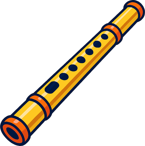 flute.
In-Game asset. 3d.  High contrast.  No shadows