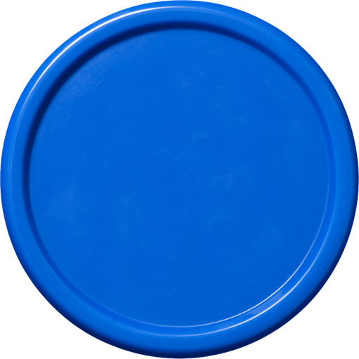 Circle realistic plastic blue.
In-Game asset.  2d.  High contrast.  No shadows