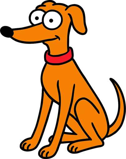 Santa's Little Helper the Simpsons
In-Game asset.  2d.  High contrast.  No shadows