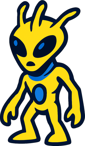 aliean.
In-Game asset.  2d.  High contrast.  No shadows