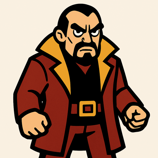 second man's bad.
In-Game asset.  2d.  High contrast.  No shadows no border