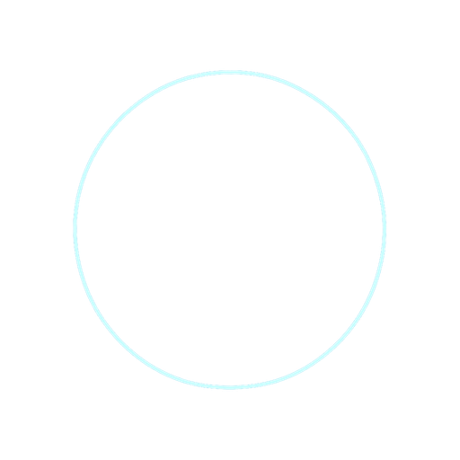 A neon circle with glow.
In-Game asset.  2d.  High contrast.  No shadows
