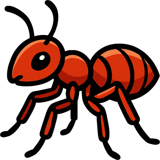 Fourmi.
In-Game asset.  2d.  High contrast.  No shadows