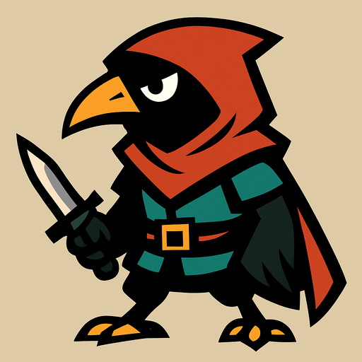 2d assassin bird.
In-Game asset.  2d.  High contrast.  No shadows