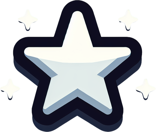 small star.
Single Game Texture. In-Game asset. 2d. Blank background. High contrast. No shadows.