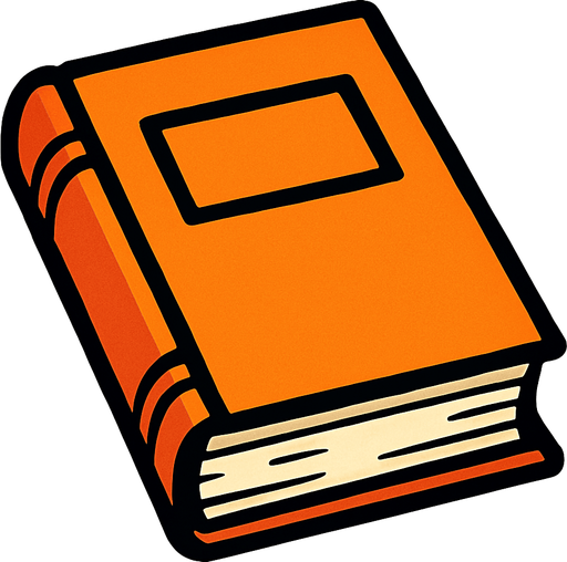 a book.
In-Game asset.  2d.  High contrast.  No shadows