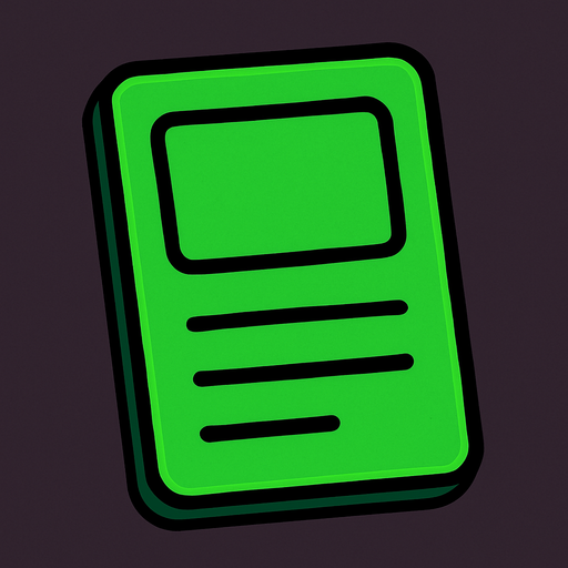green card.
In-Game asset.  2d.  High contrast.  No shadows