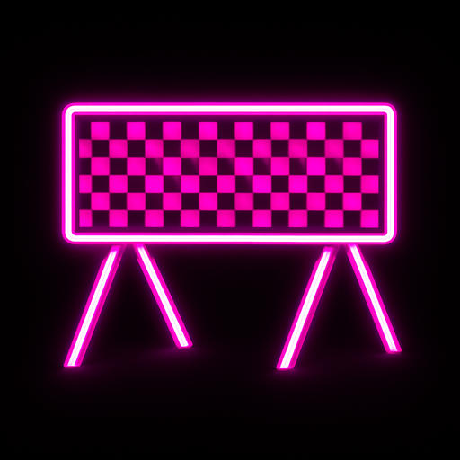 Pink Neon top down barrier