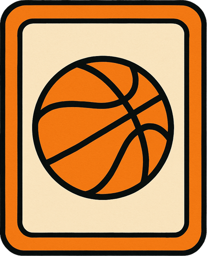 Create an image for a memory game's card's front with an icon of a play ball.
In-Game asset.  2d.  High contrast.  No shadows