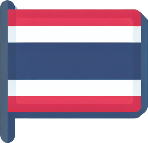 thailand flag. simple. flat.
Single Game Texture. In-Game asset. 2d. Blank background. High contrast. No shadows.