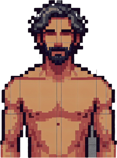 Full body human.
Single Game Texture. In-Game asset. 2d. Blank background. High contrast. No shadows.