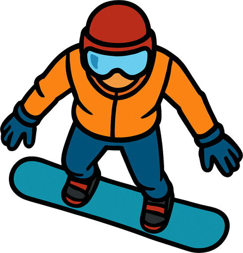 snowboarder seen from above.
In-Game asset.  2d.  High contrast.  No shadows