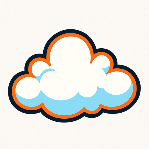 1 cloud with no backgorund.
In-Game asset.  2d.  High contrast.  No shadows