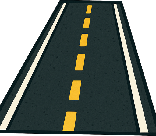 Road.
In-Game asset.  2d.  High contrast.  No shadows. Road