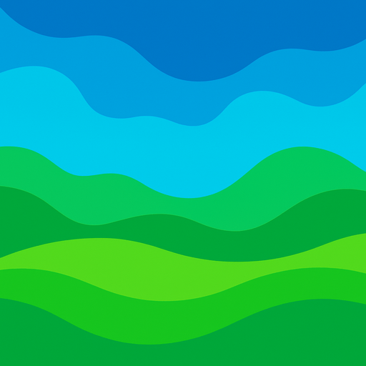 Fondo de ambiente digital con azul y verde.
In-Game asset.  2d.  High contrast.  No shadows