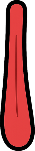 red tongue. No background. Transparent background. Blank background. No shadows. 2d. In-Game asset. flat