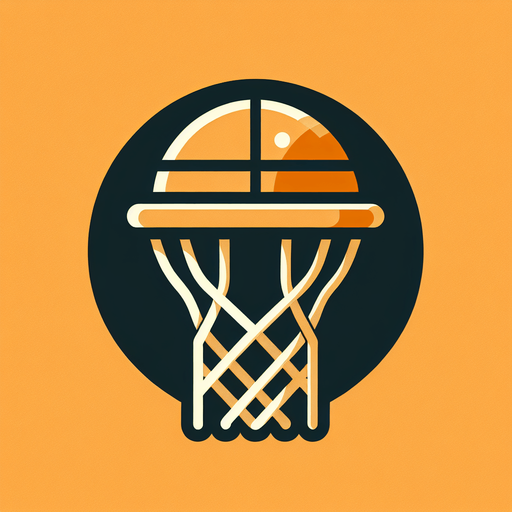Basketball basket.
Single Game Texture. In-Game asset. 2d. Blank background. High contrast. No shadows.