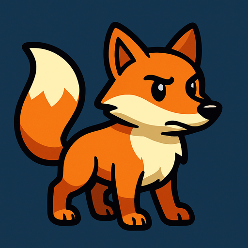 Fox.
In-Game asset.  2d.  High contrast.  No shadows