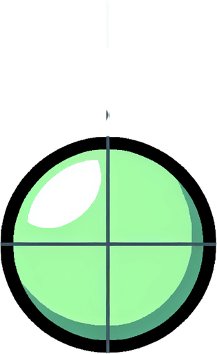 Single Game Texture, 50x50pix. In-Game asset. 2d. Blank background. High contrast. No shadows. Light green circle with border. Simple. No other objects.

Single Game Texture. In-Game asset. 2d. Blank background. High contrast. No shadows.