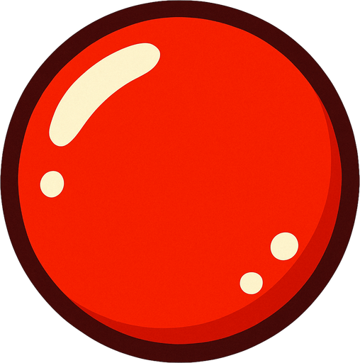 Red bubble.
In-Game asset.  2d.  High contrast.  No shadows