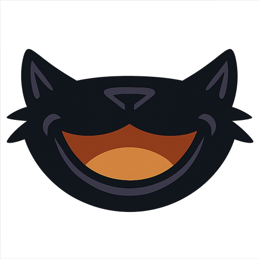 closed black cat mouth by itself.
In-Game asset.  2d.  High contrast.  No shadows