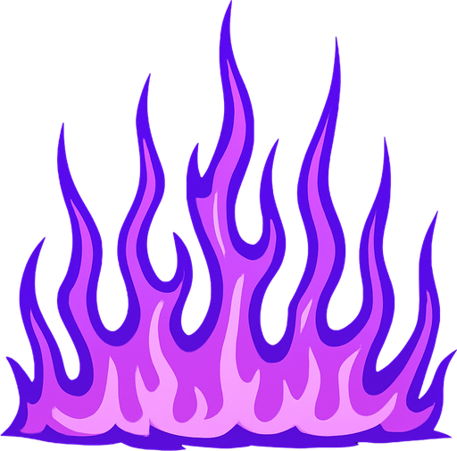 purple fire spikes.
In-Game asset.  2d.  High contrast.  No shadows