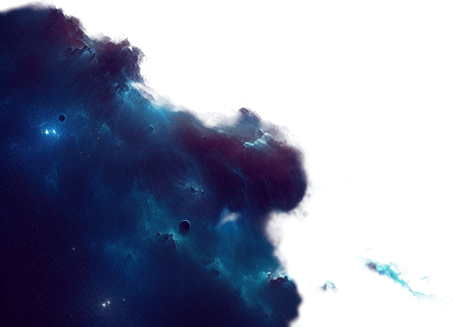 A vibrant and dynamic 2D space background for a top-down space shooter game. The scene features a deep, dark space filled with glowing nebulae in shades of blue and purple, scattered distant stars, and swirling cosmic dust. A subtle parallax effect is suggested with faintly glowing planets and asteroids in the background. The atmosphere is slightly mysterious and futuristic, with soft light gradients to create depth. The overall tone is immersive but does not distract from gameplay, ensuring clear visibility of player and enemy ships..
Single Game Texture.  Blank background.  High contrast.  No shadows