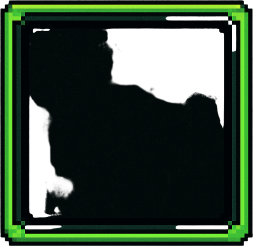 Recuadro de color negro con borde verde claro, que sea semi transparente en un 70% y que sea algo retro, apra menu de videojuego.
In-Game asset.  2d.  High contrast.  No shadows