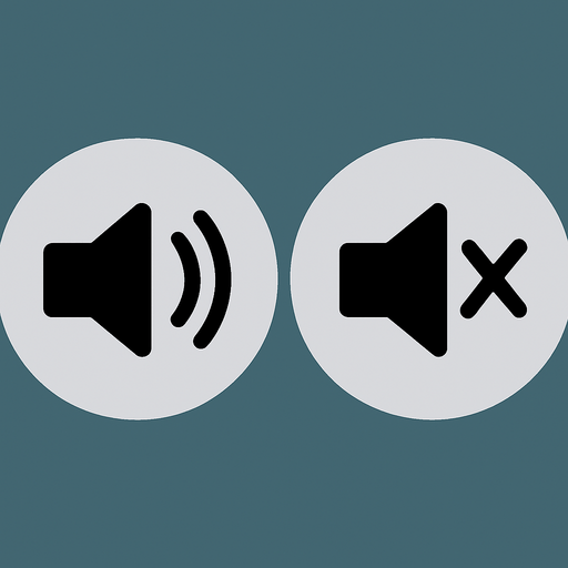 sound on and sound off icons