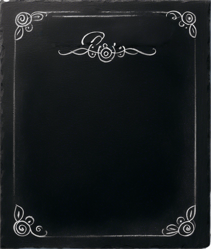 Small Title "ELIXIR" handwritten in chalk. aligned top