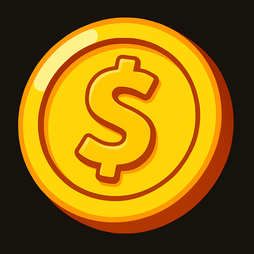 Coin.
In-Game asset.  2d.  High contrast.  No shadows