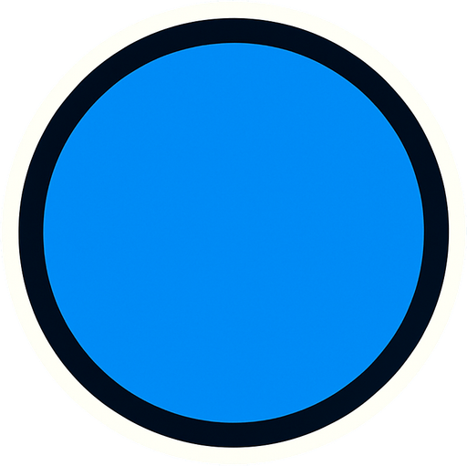 Blue ball.
In-Game asset.  2d.  High contrast.  No shadows
