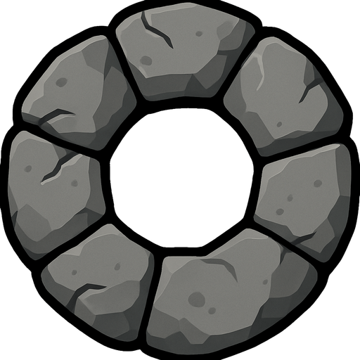 Make a circle of rocks whit a hole in the middle.