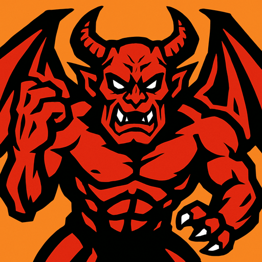 bigg demon.
In-Game asset.  2d.  High contrast.  No shadows