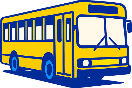 Imagine a bus.
High contrast.  No shadows