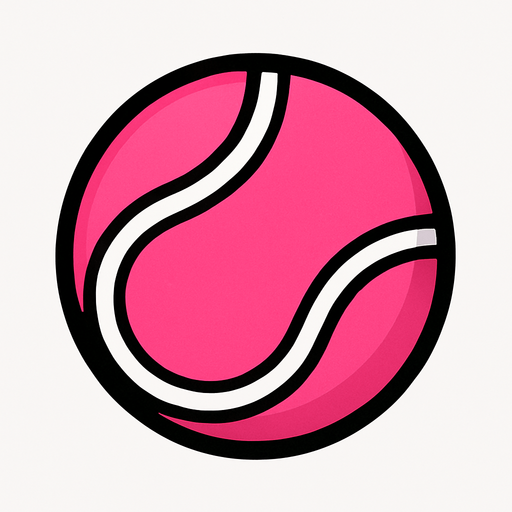 Pink tennis ball.
In-Game asset.  2d.  High contrast.  No shadows