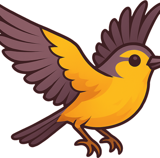 Primera de tres imagenes que crearan sensacion de movimiento a un pajaro. Esta tendra las alas extendidas