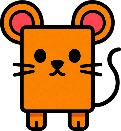 mause but square.
In-Game asset.  2d.  High contrast.  No shadows