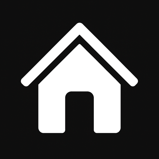 beyaz ev simgesi.
In-Game asset.  2d.  High contrast.  No shadows