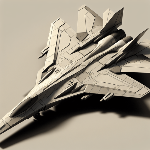a flat fighter plane.
Single Game Texture. In-Game asset. 2d. Blank background. High contrast. No shadows.