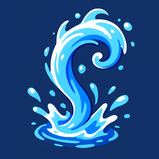Poder de água estilo Mago inspirado em pokémon e Digimon.
In-Game asset.  2d.  High contrast.  No shadows