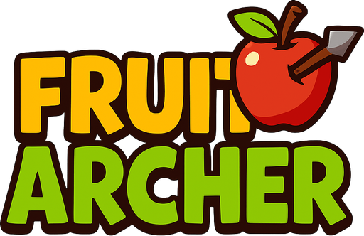 Fruit Archer titulo.
In-Game asset.  2d.  High contrast.  No shadows